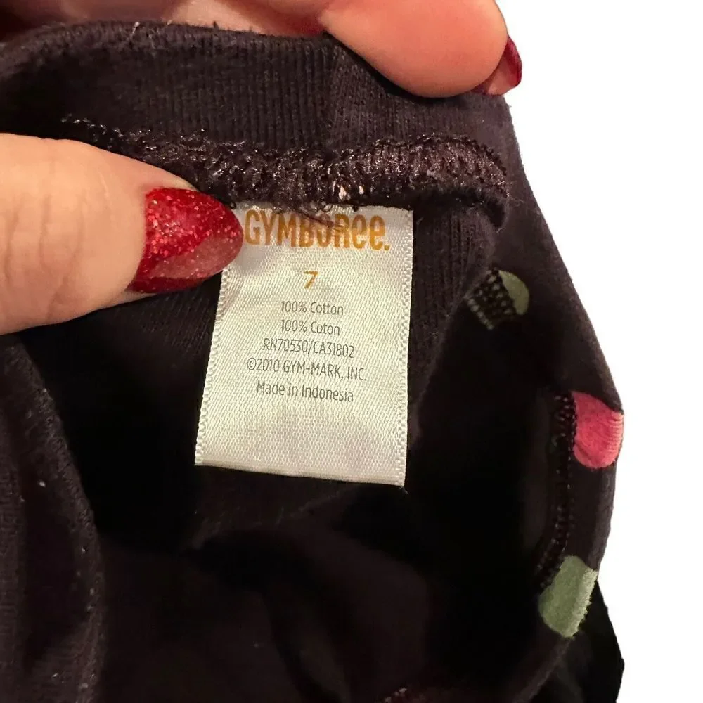 Gymboree Merry and‎ Bright Big Girls Size 7 Dot Leggings Dark